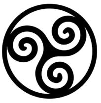 Mandala aplique simbolo Trisquel Celta com fita dupla face decoração quadro decorativo
