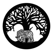 Mandala Árvore Da Vida Com Elefante Da Fortuna 90cm Mdf 3mm