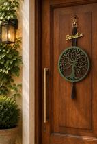 Mandala Árvore da Vida Decorativa Porta Entrada Família Luxo Cor:Bege Mandala Árvore da Vida Decorativa Porta Entrada Família Luxo Cor:Bege