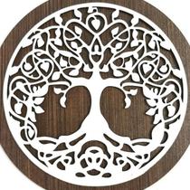 Mandala Arvore Vida - MDF - Branco - Enfeite Decortivo - 10cm - Cy'Arts e Decoração