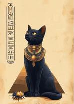 Mandala Bastet com Escaravelho - Quadro Decorativo Mandala Bastet com Escaravelho - Quadro Decorativo