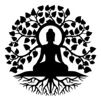 Mandala Buda Árvore Da Vida Em Mdf Preto Vazado 40 Cm Mandala Buda Árvore Da Vida Em Mdf Preto Vazado 40 Cm