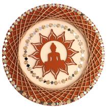 Mandala Buda/Flor de Lótus/Resiliência e Harmonia 40cm - Aqui Tem Magia