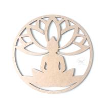 Mandala Buda MDF - 15cm de Diâmetro
