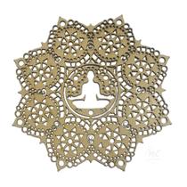 Mandala Buda Rendada MDF - 20cm Diâmetro