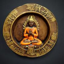 Mandala buda tailandês laranja 19cm - CASA FÉ