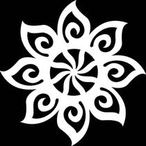 Mandala Catavento - MDF - Branco - Meditação Decoração - 10cm - Cy'Arts e Decoração