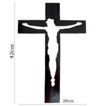 Mandala Crucifixo Chapa De Ferro Decoração Parede 42cm