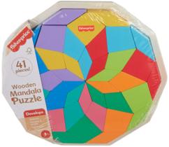 Mandala de madeira Puzzle Fisher-Price com 41 peças de madeira de 3 anos ou mais