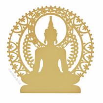 Mandala de MDF Buda Dourada 30cm - Modelo D