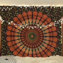 Mandala de pavão indiano feita à mão da Tapestry Bless International Mandala de pavão indiano feita à mão da Tapestry Bless International