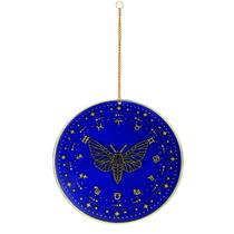 Mandala Decorativa Coleção Mística Mistic Moth Azul e Dourado 16833 - Decor Glass