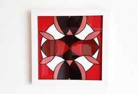 Mandala do Amor e do Relacionamento - Arte Decorativa em Tons de Rosa e Vermelho