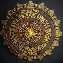 Mandala do sol com signos 44cm