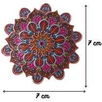 Mandala em Resina para Decoração Rosa Pink Vermelho e Azul - Maison Du Atelier