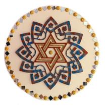 Mandala Escudo de Davi/Proteção e Superação 26cm