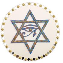 Mandala Estrela de Davi / Olho de Hórus 26cm - Aqui Tem Magia