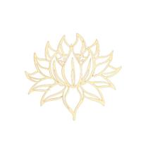 Mandala Flor de Lotus em MDF Branco Mandala Flor de Lotus em MDF Branco