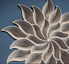 Mandala Flor espiral em camadas MD007 - Usimade Decor