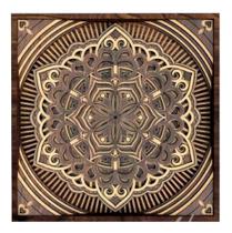 Mandala Flor Multicamadas Em Relevo Decoração 3d 89cm