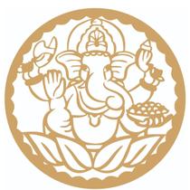 Mandala Ganesha - MDF - Cru - Meditação Decoração - 20cm - Cy'Arts e Decoração
