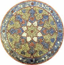 Mandala Indiana Piso Mosaico Noite Árabe