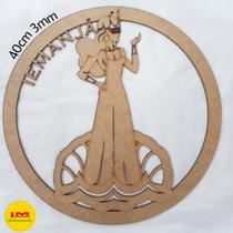 Mandala MDF Iemanjá 40cm 3mm