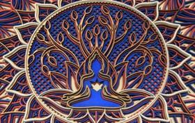 Mandala Meditação Árvore Da Vida 3d Multicamadas 44cm - TALHARTE