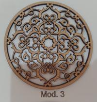 Mandala mod.3 MDF cru - Arte telas Brasil
