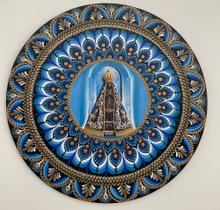 Mandala Nossa Senhora Aparecida 50cm pintura MDF 6mm