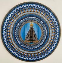 Mandala Nossa Senhora Aparecida 80cm pintada à mão MDF 6mm Mandala Nossa Senhora Aparecida 80cm pintada à mão MDF 6mm