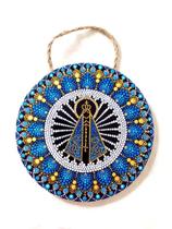 Mandala Nossa Senhora Aparecida Porcelana Enfeite Parede Cerâmica