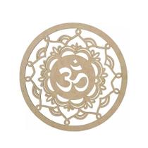 Mandala Om Paz e Equilibrio Yoga Laser - MDF Madeira