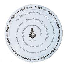 Mandala Oração Ave Maria Mdf Branco 30 Cm - Trovarelli
