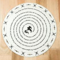 mandala oração de são jorge em mdf 60 cm branco Hub18 mandala oração de são jorge em mdf 60 cm branco Hub18