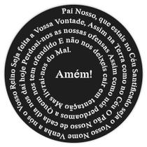 Mandala Oração Pai Nosso 50cm Espiral MDF 3mm Pintada