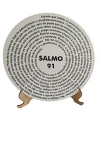 Mandala Oração Salmo 91 Em Mdf 30cm 6mm Com Suporte