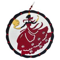 Mandala Orixá Iansã C/ Espelho Imagem Umbanda De Parede 20cm