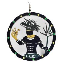 Mandala Orixá Ossaim Com Espelho Imagem Umbanda Parede 20cm