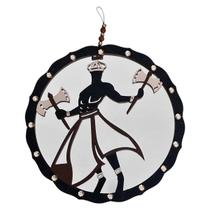 Mandala Orixá Xangô C/ Espelho Imagem Umbanda De Parede 20cm