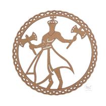 Mandala Orixá Xangô MDF 30cm de Diâmetro