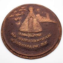 Mandala Parede Nossa Senhora Aparecida cor Bronze Resina 33 cm Mandala Parede Nossa Senhora Aparecida cor Bronze Resina 33 cm