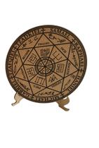 Mandala Pentáculo Sete Arcanjos Em Mdf 30cm 6mm Com Suporte Mandala Pentáculo Sete Arcanjos Em Mdf 30cm 6mm Com Suporte