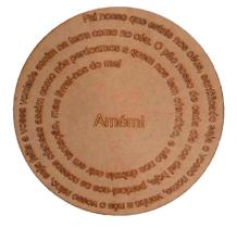 Mandala Quadro Decorativo Pai Nosso escrito MDF 3mm com fita dupla face decoração