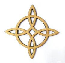 Mandala Recorte cruz Nó da Bruxa MDF com fita dupla face decoração em dois tamanhos