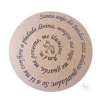 Mandala Santo Anjo MDF - 20cm Diâmetro