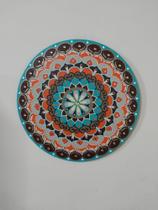 Mandala Saúde e Alegria 40cm pintada à mão mdf 6mm