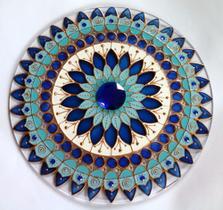 Mandala Serenidade Em Vidro De 25Cm