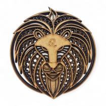 Mandala Signo Leão Enfeite Decorativo de Mdf 17 cm Mandala Signo Leão Enfeite Decorativo de Mdf 17 cm