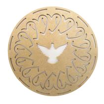 Mandala Vazada MDF Cru 3mm Pássaro e Corações - cnc7 Mandala Vazada MDF Cru 3mm Pássaro e Corações - cnc7
